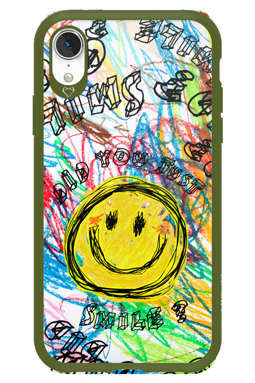 Crayon Smiley Colorful - Apple iPhone XR