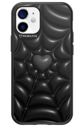 Black Spider Heart - Apple iPhone 12 Mini