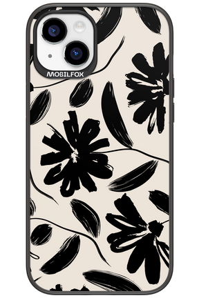 Monochrome Flowerss - Apple iPhone 15 Plus
