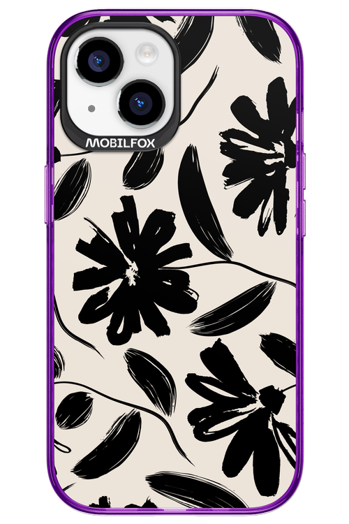 Monochrome Flowerss 2.0 - Apple iPhone 15
