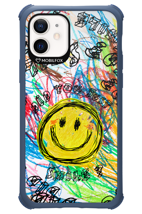 Crayon Smiley Colorful - Apple iPhone 12