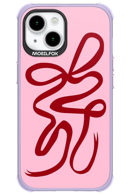 Burgundy Bow - Apple iPhone 15