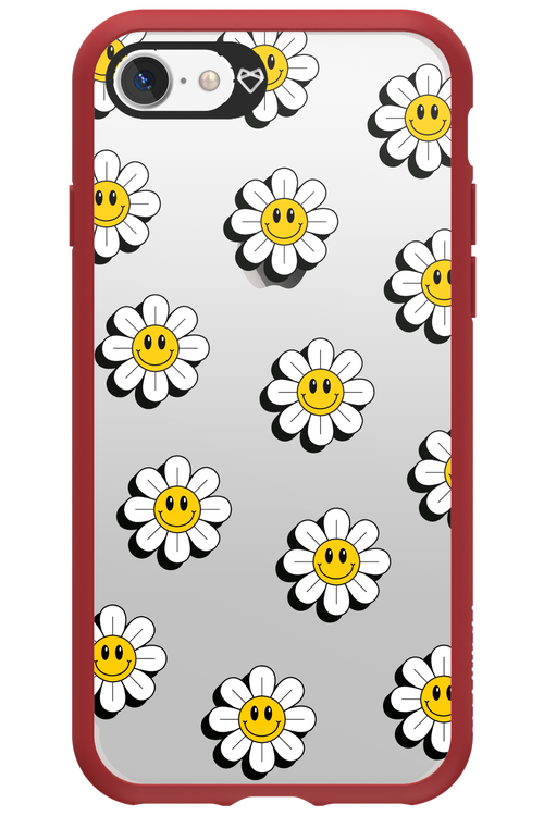 Smiley Flowers Transparent - Apple iPhone 7