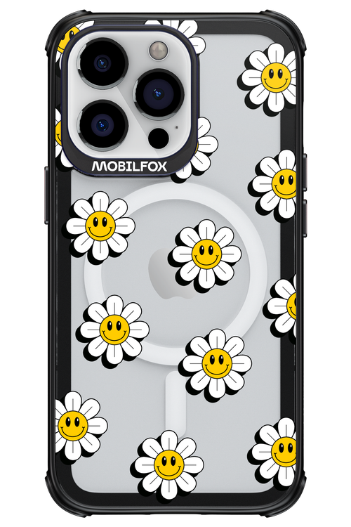 Smiley Flowers Transparent - Apple iPhone 13 Pro