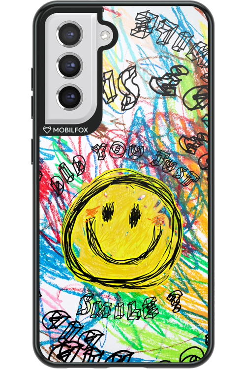 Crayon Smiley Colorful - Samsung Galaxy S21 FE