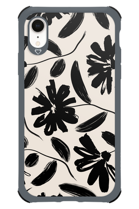 Monochrome Flowerss - Apple iPhone XR