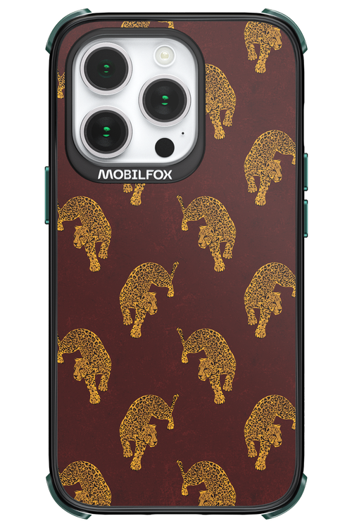 Burgundy Leopard Pattern - Apple iPhone 14 Pro