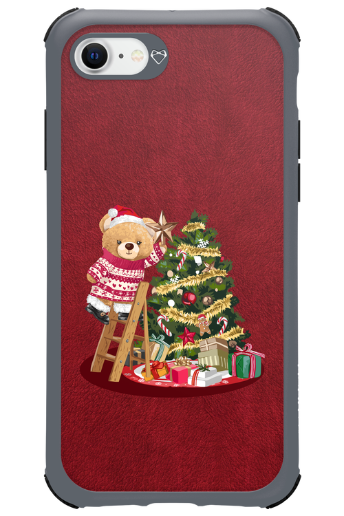 Christmas Bear (Burgundy) - Apple iPhone SE 2020