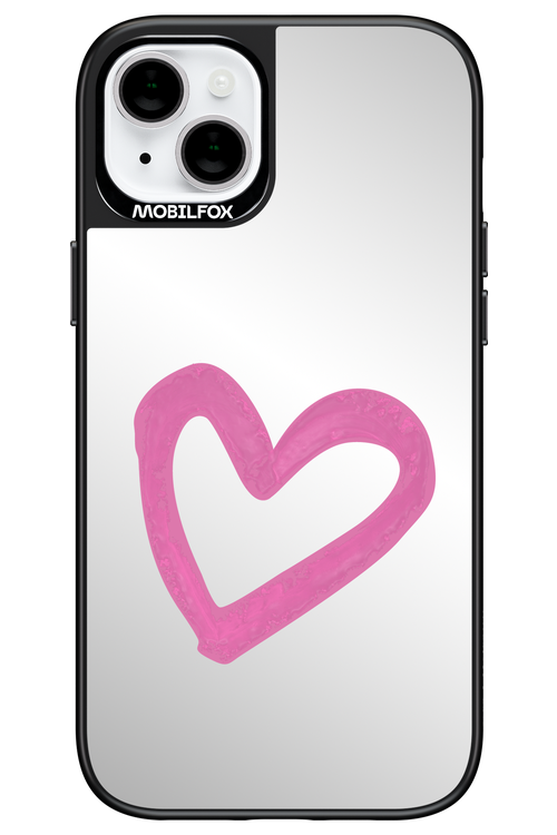 Pink Heart Mirror 2.0 - Apple iPhone 14 Plus