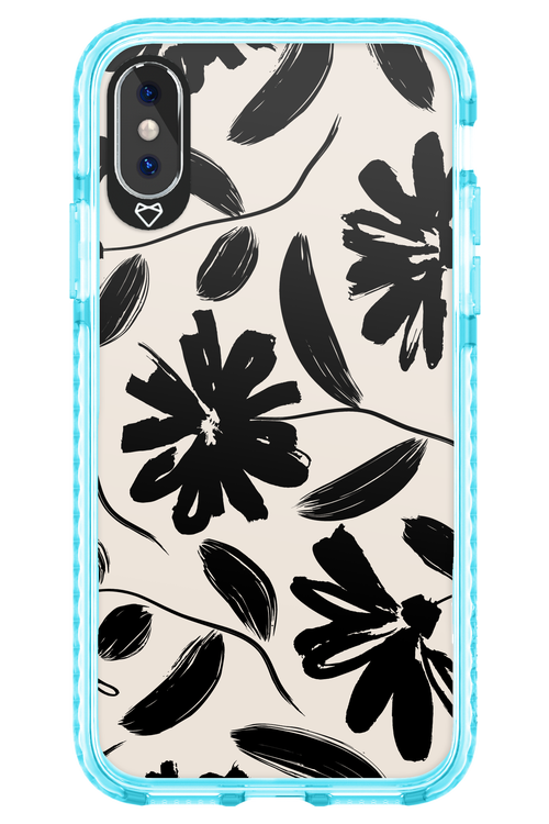 Monochrome Flowerss 2.0 - Apple iPhone X