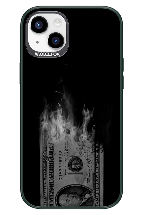 Money Burn B&W - Apple iPhone 14 Plus