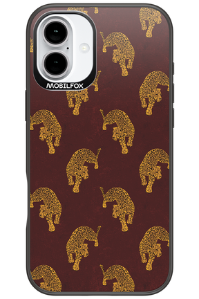 Burgundy Leopard Pattern - Apple iPhone 16 Plus