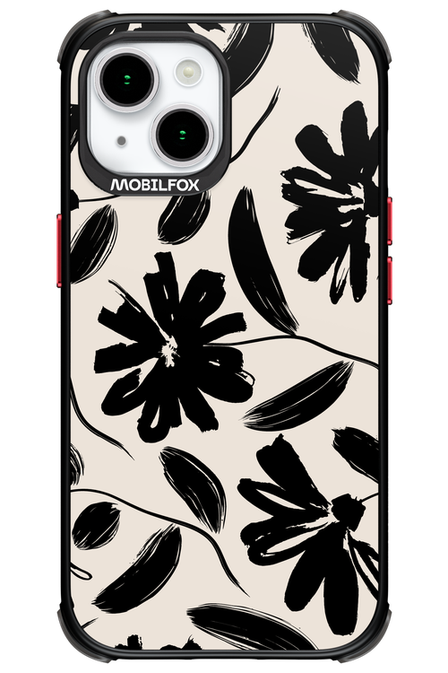 Monochrome Flowerss 2.0 - Apple iPhone 15