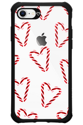 Candy Cane Hearts - Apple iPhone 8