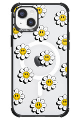 Smiley Flowers Transparent - Apple iPhone 14 Plus