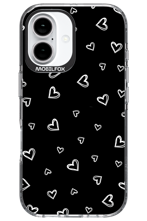 Monochrome Hearts 2.0 - Apple iPhone 16