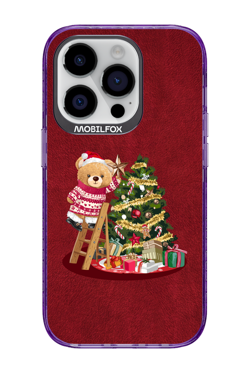 Christmas Bear (Burgundy) - Apple iPhone 14 Pro