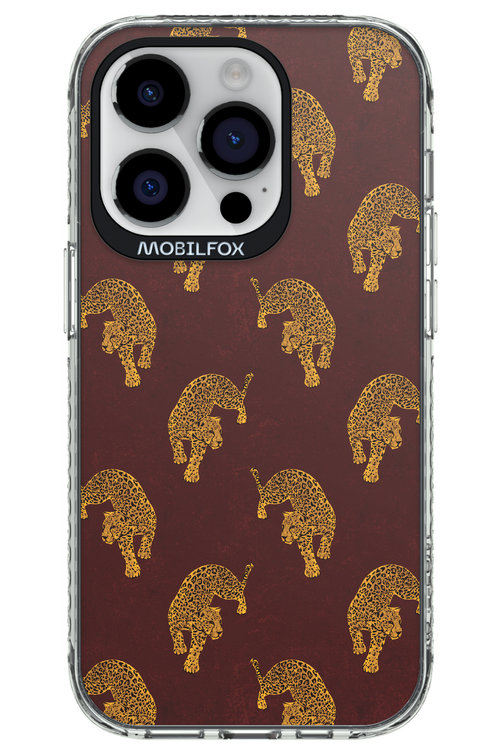 Burgundy Leopard Pattern - Apple iPhone 14 Pro