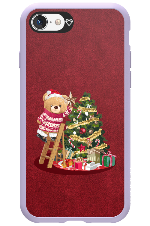 Christmas Bear (Burgundy) - Apple iPhone SE 2022
