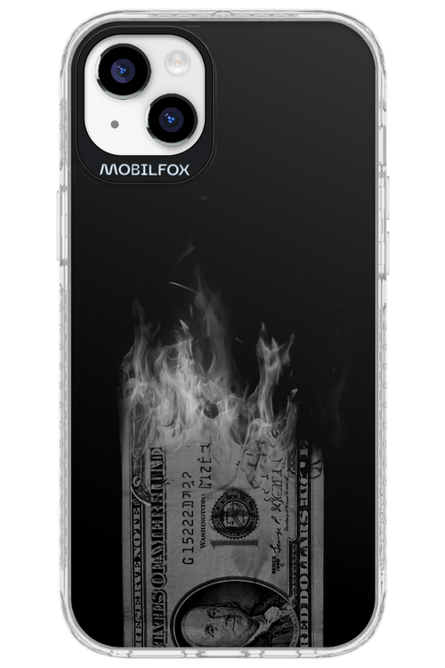 Money Burn B&W - Apple iPhone 14 Plus