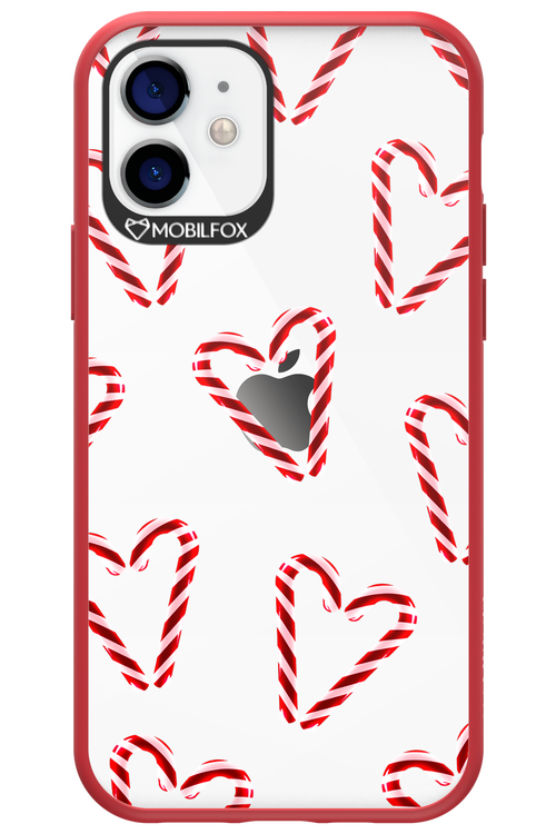 Candy Cane Hearts - Apple iPhone 12