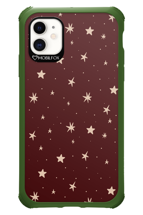 Burgundy Stars - Apple iPhone 11