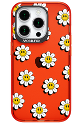 Smiley Flowers Transparent - Apple iPhone 15 Pro