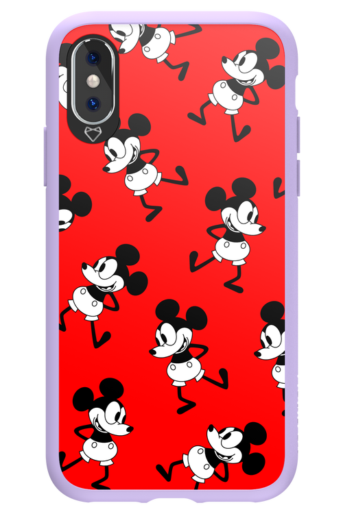 Iconic Mouse (red pattern) - Apple iPhone XS