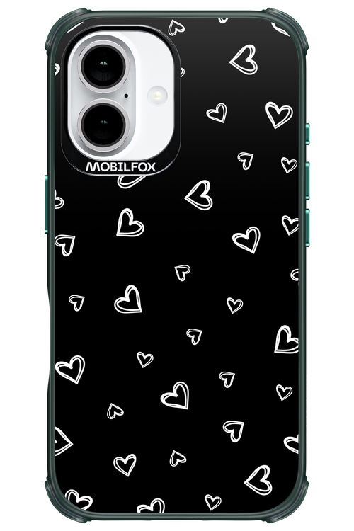 Monochrome Hearts 2.0 - Apple iPhone 16