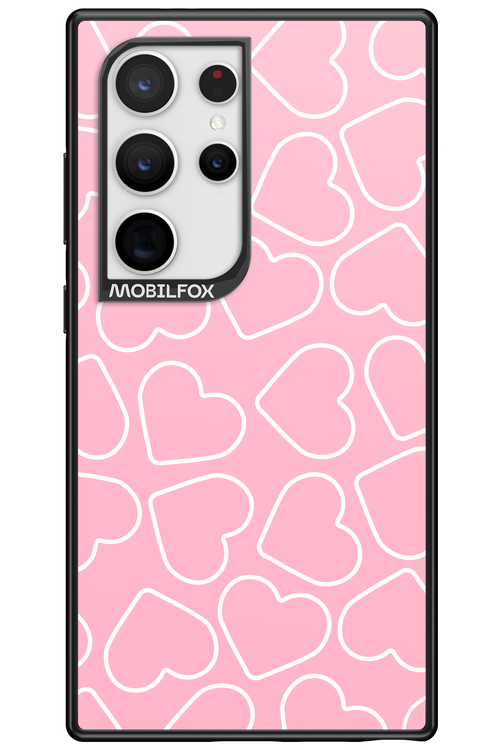 Line Heart Pink - Samsung Galaxy S24 Ultra