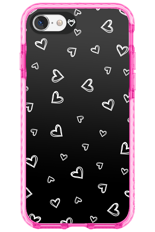 Monochrome Hearts 2.0 - Apple iPhone 7