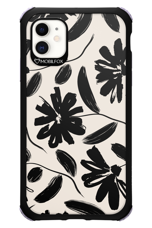 Monochrome Flowerss 2.0 - Apple iPhone 11