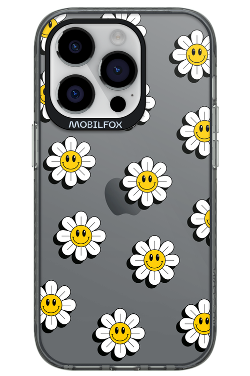 Smiley Flowers Transparent - Apple iPhone 14 Pro