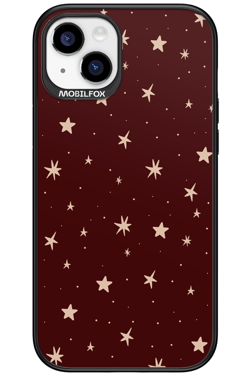 Burgundy Stars - Apple iPhone 15 Plus