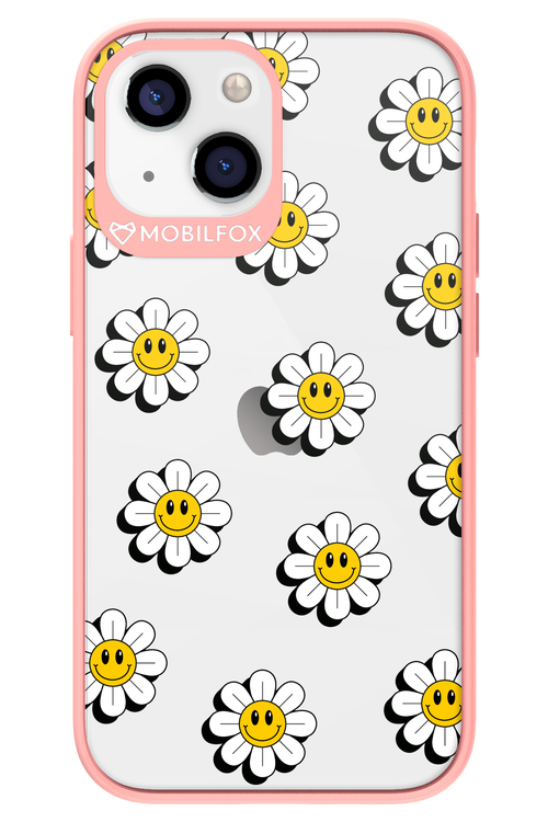 Smiley Flowers Transparent - Apple iPhone 13 Mini