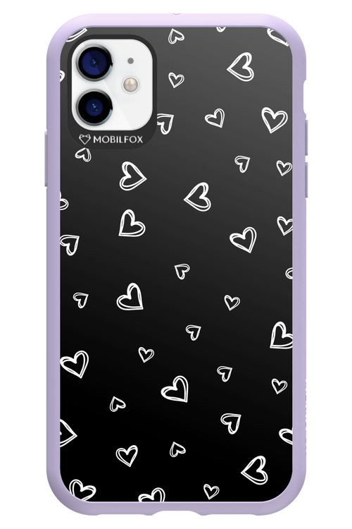 Monochrome Hearts 2.0 - Apple iPhone 11