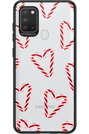 Candy Cane Hearts - Samsung Galaxy A21 S