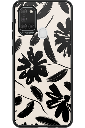 Monochrome Flowerss - Samsung Galaxy A21 S