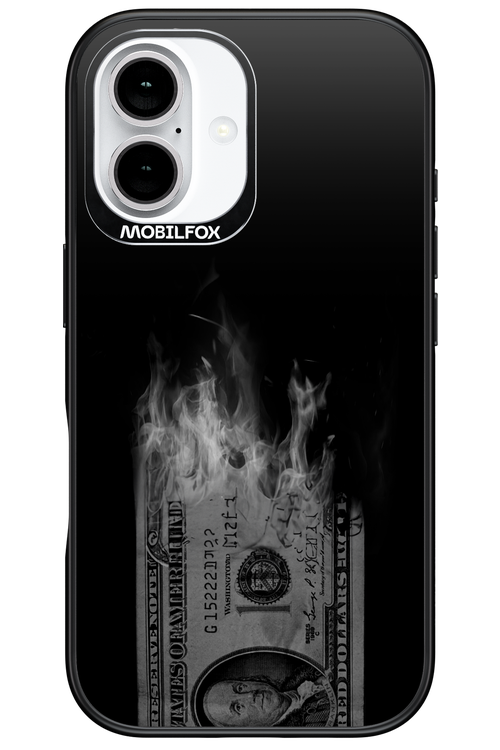 Money Burn B&W - Apple iPhone 16