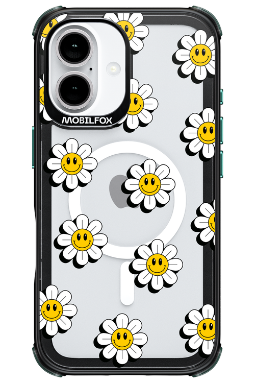 Smiley Flowers Transparent - Apple iPhone 16