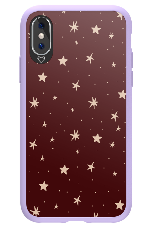 Burgundy Stars - Apple iPhone XS