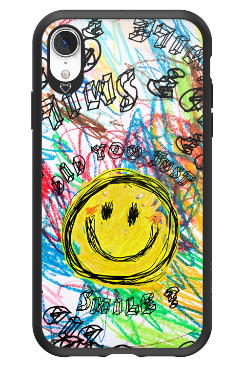 Crayon Smiley Colorful - Apple iPhone XR