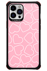 Line Heart Pink - Apple iPhone 12 Pro Max