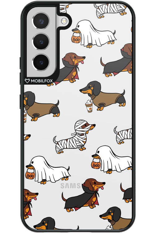 Scary Dachshund (Transparent) - Samsung Galaxy S22+