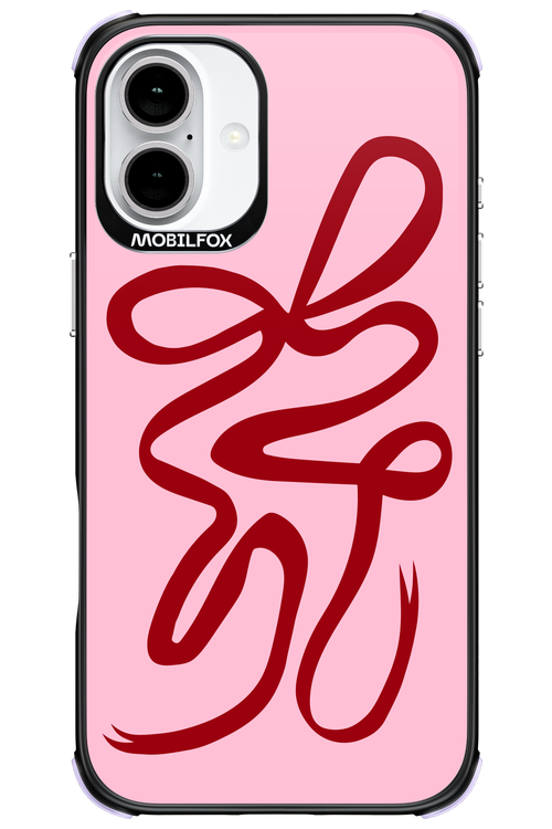 Burgundy Bow - Apple iPhone 16 Plus