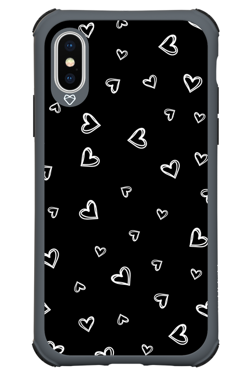 Monochrome Hearts 2.0 - Apple iPhone XS