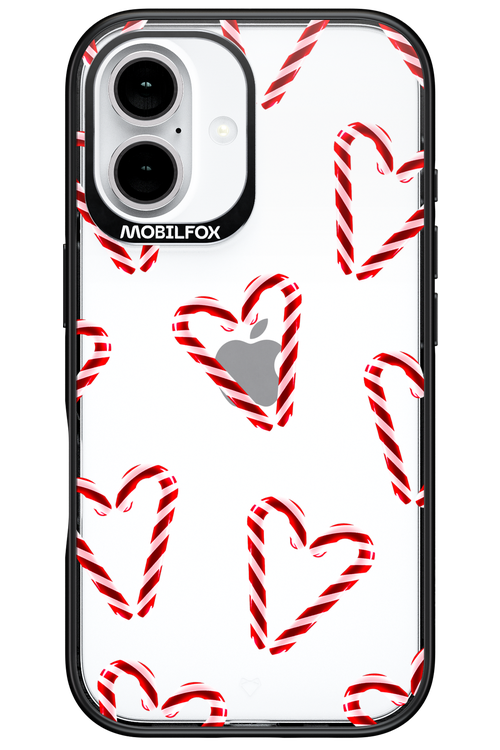 Candy Cane Hearts - Apple iPhone 16