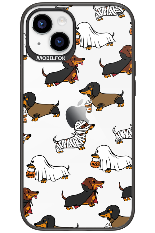 Scary Dachshund (Transparent) - Apple iPhone 15 Plus