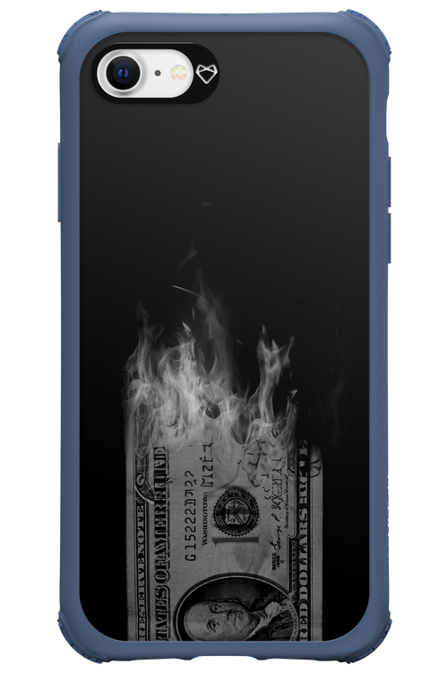 Money Burn B&W - Apple iPhone SE 2020