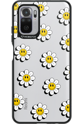 Smiley Flowers Transparent - Xiaomi Redmi Note 10